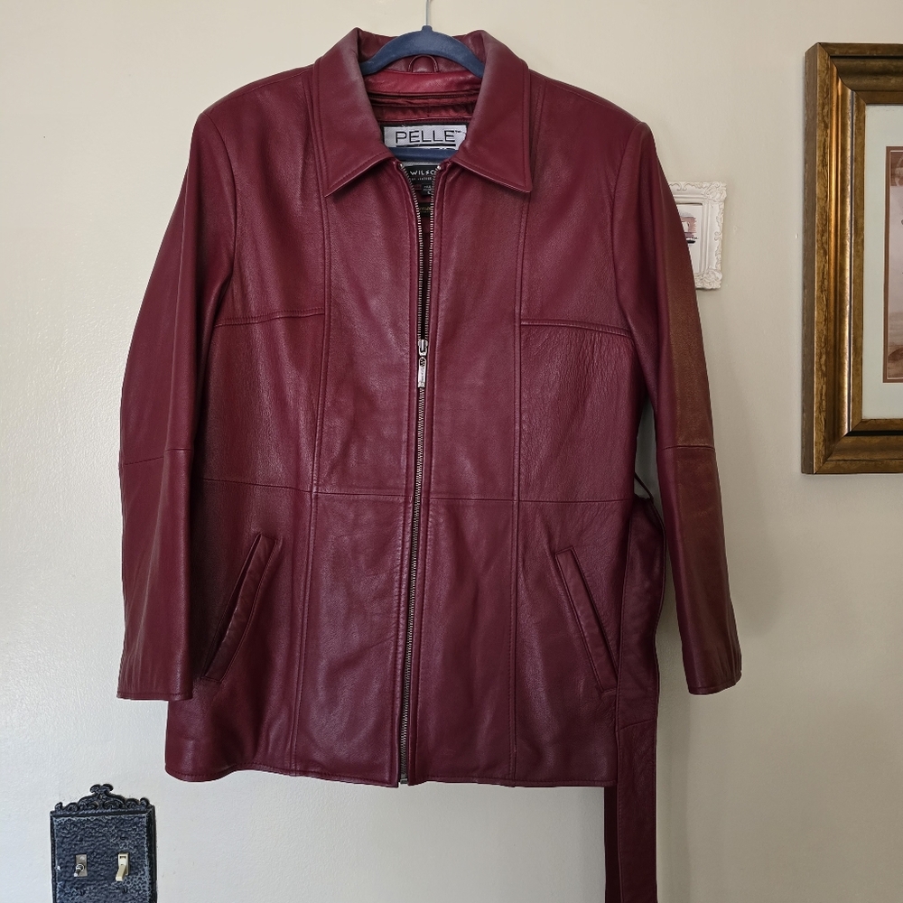Vintage Wilsons Red Leather Thinsulate Jacket Size Large
